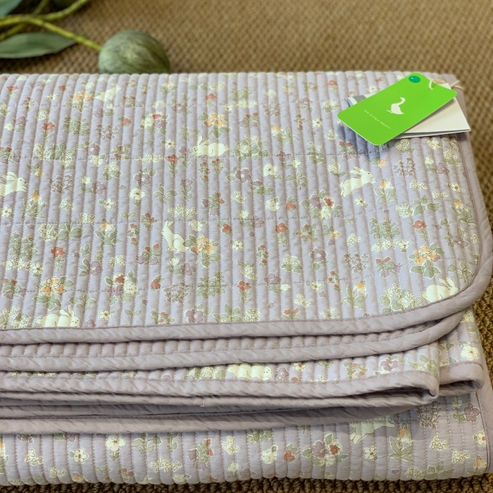 91家纺网 家纺一手货源 找家纺 汇庭 2025新款·慕斯单品床盖系列 紫玉兔