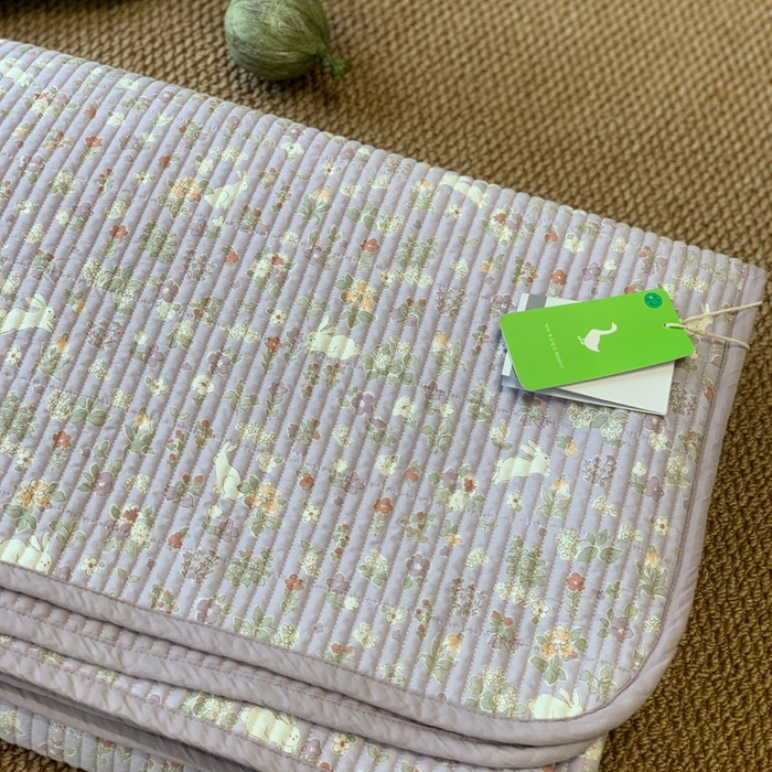 91家纺网 家纺一手货源 找家纺 汇庭 2025新款·慕斯单品床盖系列 紫玉兔