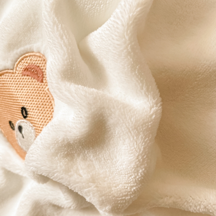 91家纺网 家纺一手货源 找家纺 仔仔熊 2025新款牛奶绒刺绣四件套 甜梦小熊-咖