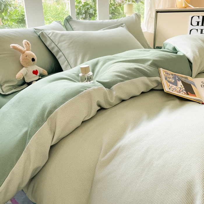 91家纺网 家纺一手货源 找家纺 仔仔熊 2025新款磨毛系列被套单被套被套单件 松息细纹