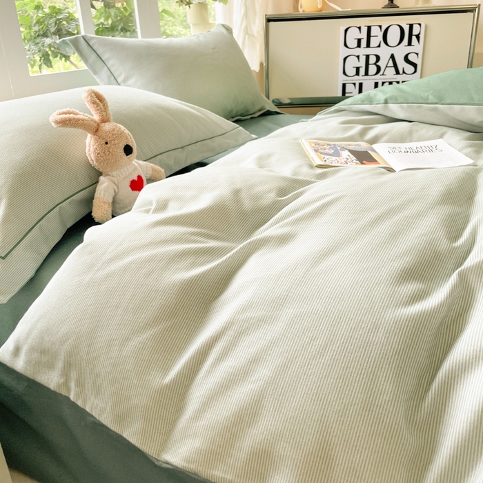 91家纺网 家纺一手货源 找家纺 仔仔熊 2025新款磨毛系列被套单被套被套单件 松息细纹