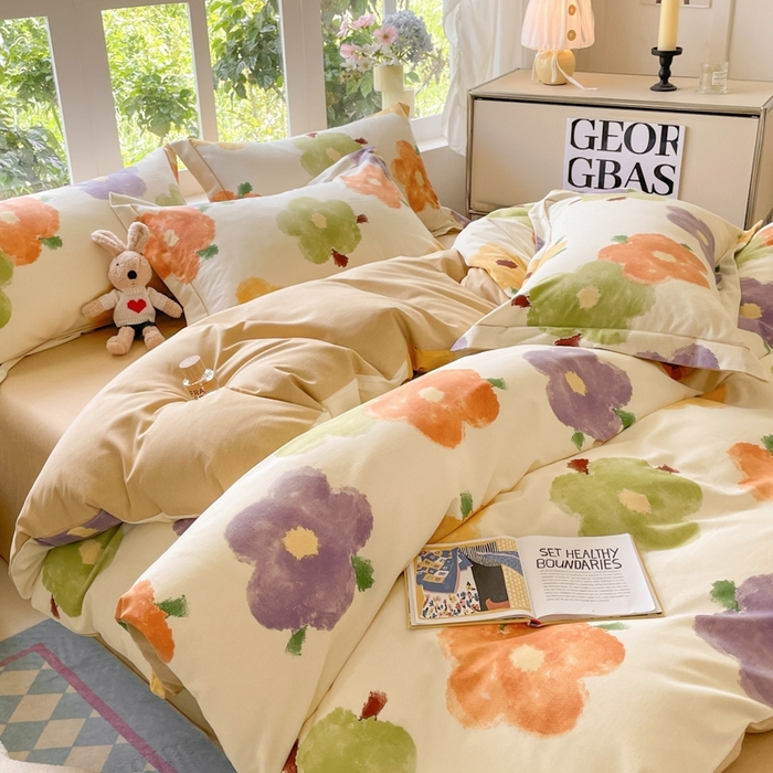 91家纺网 家纺一手货源 找家纺 仔仔熊 2025新款磨毛系列被套单被套被套单件 春涧