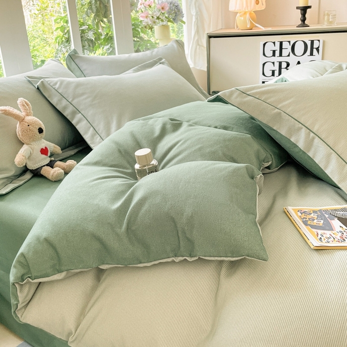 91家纺网 家纺一手货源 找家纺 仔仔熊 2025新款磨毛系列被套单被套被套单件 松息细纹