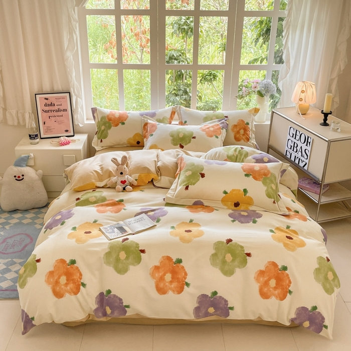 91家纺网 家纺一手货源 找家纺 仔仔熊 2025新款磨毛系列被套单被套被套单件 春涧