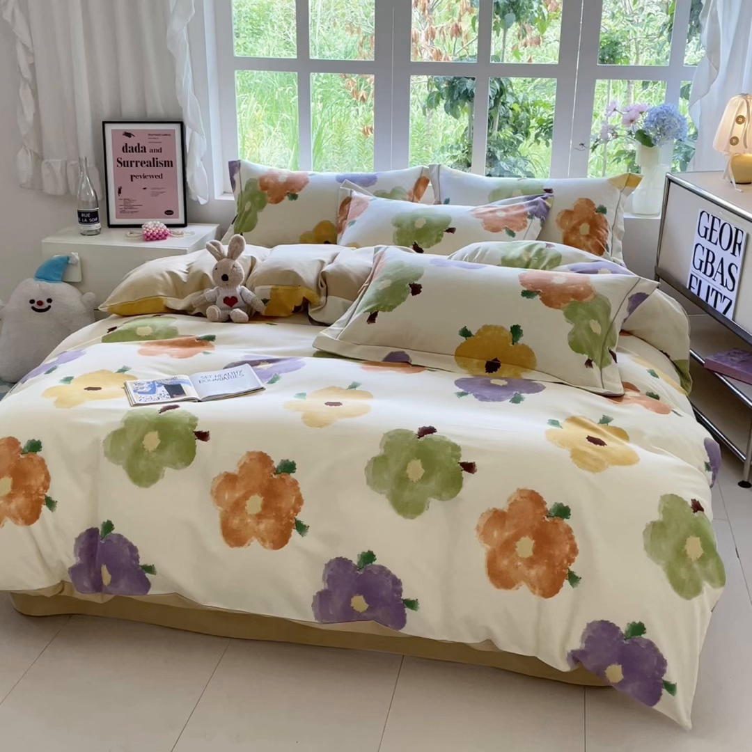 91家纺网 家纺一手货源 找家纺 仔仔熊 2025新款磨毛系列被套单被套被套单件 春涧