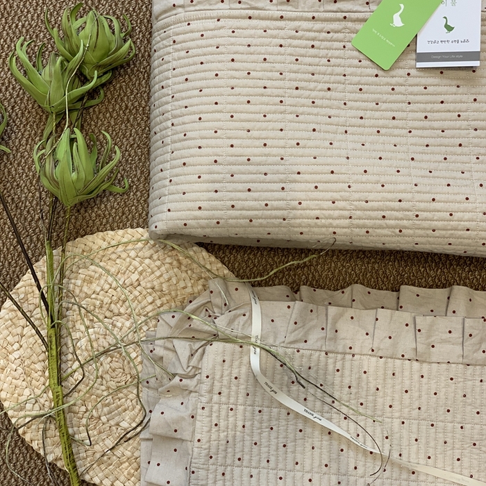 91家纺网 家纺一手货源 找家纺 汇庭 2025新款床盖三件套 相思红豆