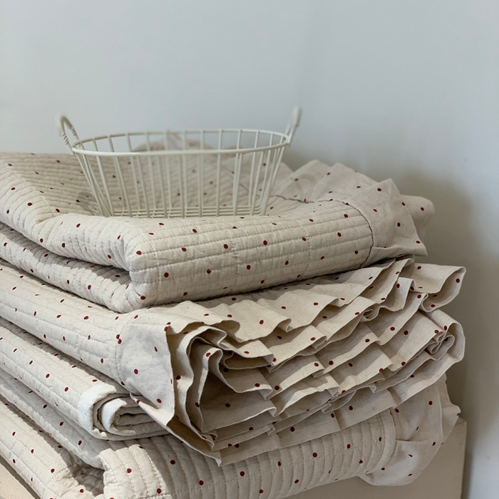 91家纺网 家纺一手货源 找家纺 汇庭 2025新款床盖三件套 相思红豆