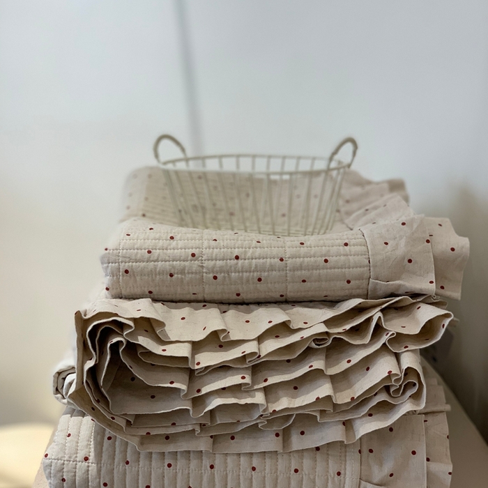 91家纺网 家纺一手货源 找家纺 汇庭 2025新款床盖三件套 相思红豆