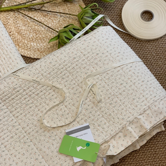 91家纺网 家纺一手货源 找家纺 汇庭 2025新款床盖三件套 小春月野