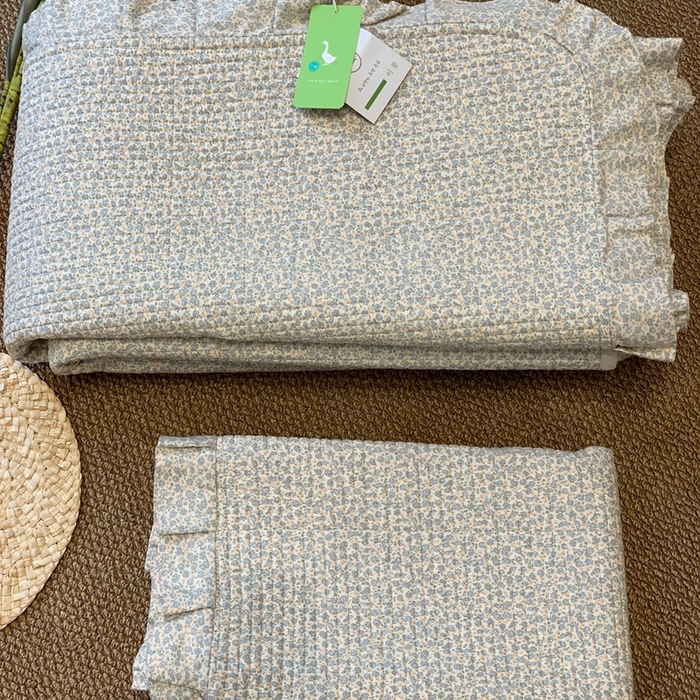 91家纺网 家纺一手货源 找家纺 汇庭 2025新款床盖三件套 一路生花