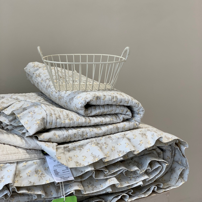 91家纺网 家纺一手货源 找家纺 汇庭 2025新款床盖三件套 醉兰花