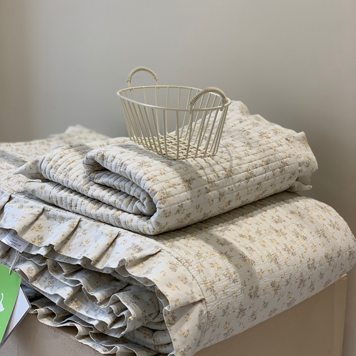 91家纺网 家纺一手货源 找家纺 汇庭 2025新款床盖三件套 醉兰花