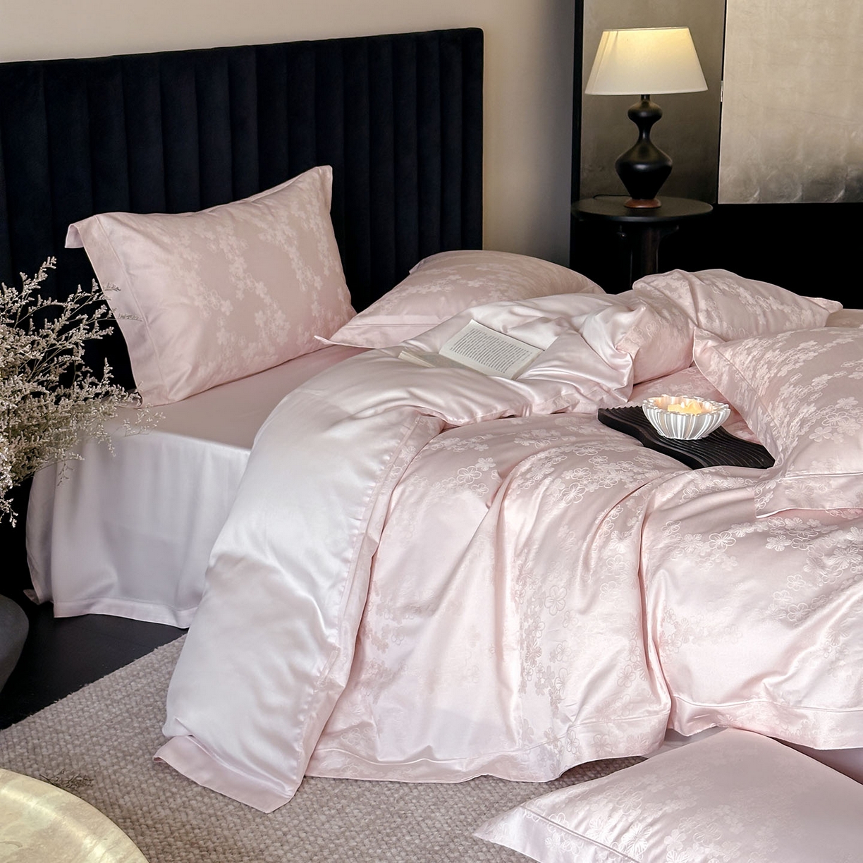 91家纺网 家纺一手货源 找家纺 （总）MIU缪家居 2025新款100支全棉厚织提花简奢系列四件套-贝蒂