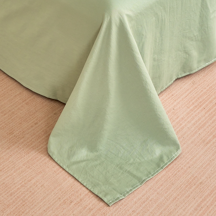 91家纺网 家纺一手货源 找家纺 卢赛尔 2025新款亲肤水洗珍珠棉印花单被套 格子-绿