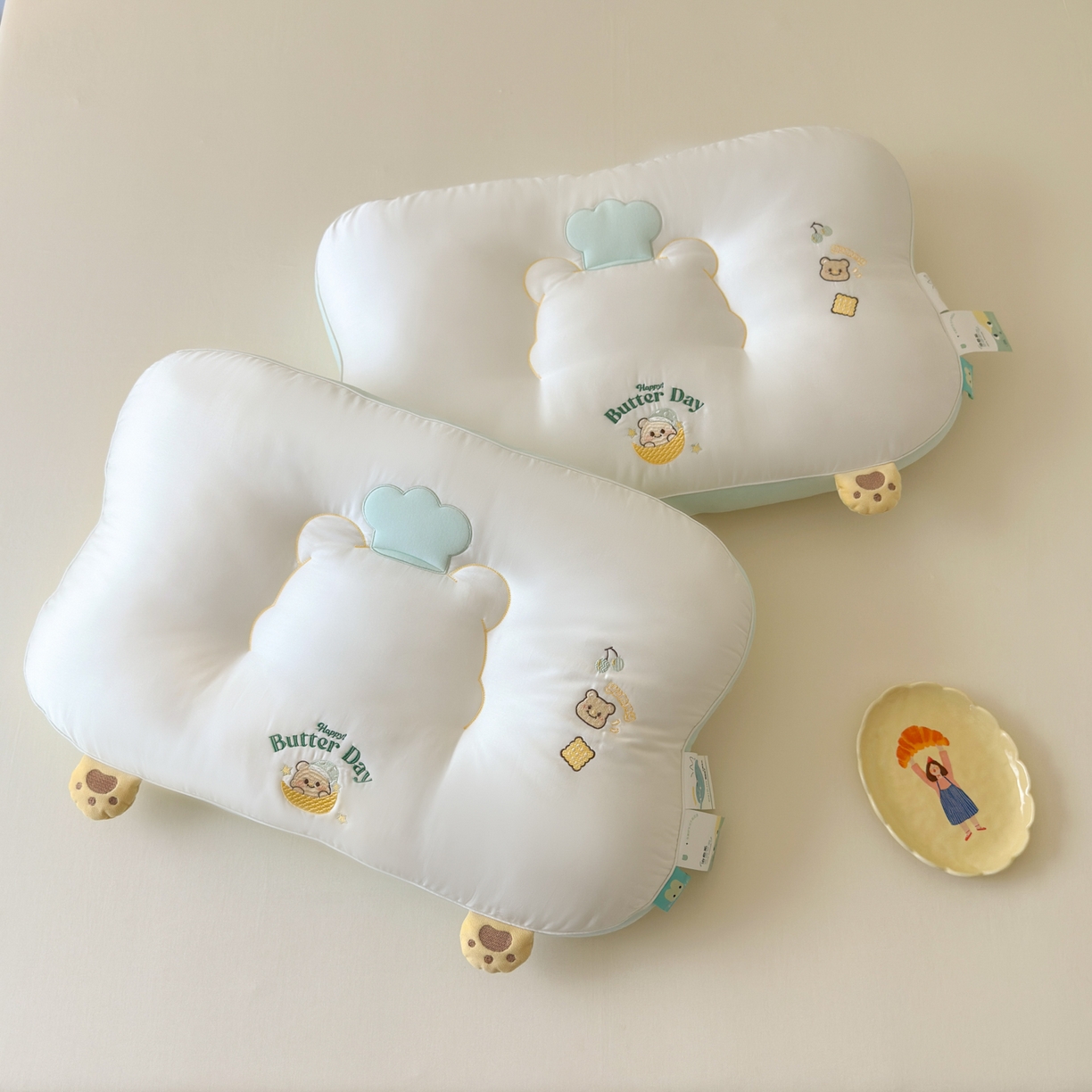 91家纺网 家纺一手货源 找家纺 （总）北鸣有鱼枕芯馆 2025新款蚕丝纤维复合枕枕头枕芯-奶油小熊