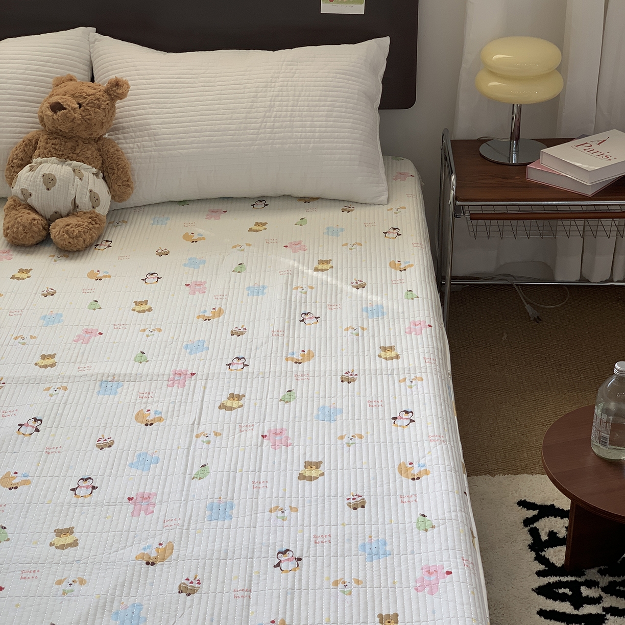 91家纺网 家纺一手货源 找家纺 秘密基地 2025新款全棉单品床笠系列 动物派对