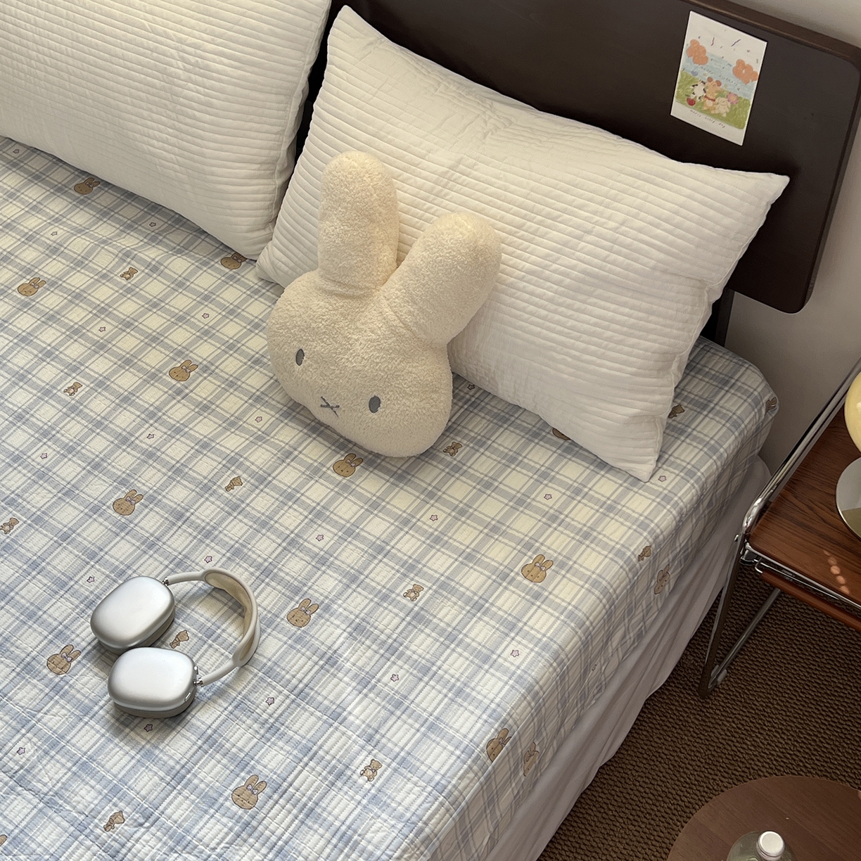 91家纺网 家纺一手货源 找家纺 秘密基地 2025新款全棉单品床笠系列 黑皮兔兔