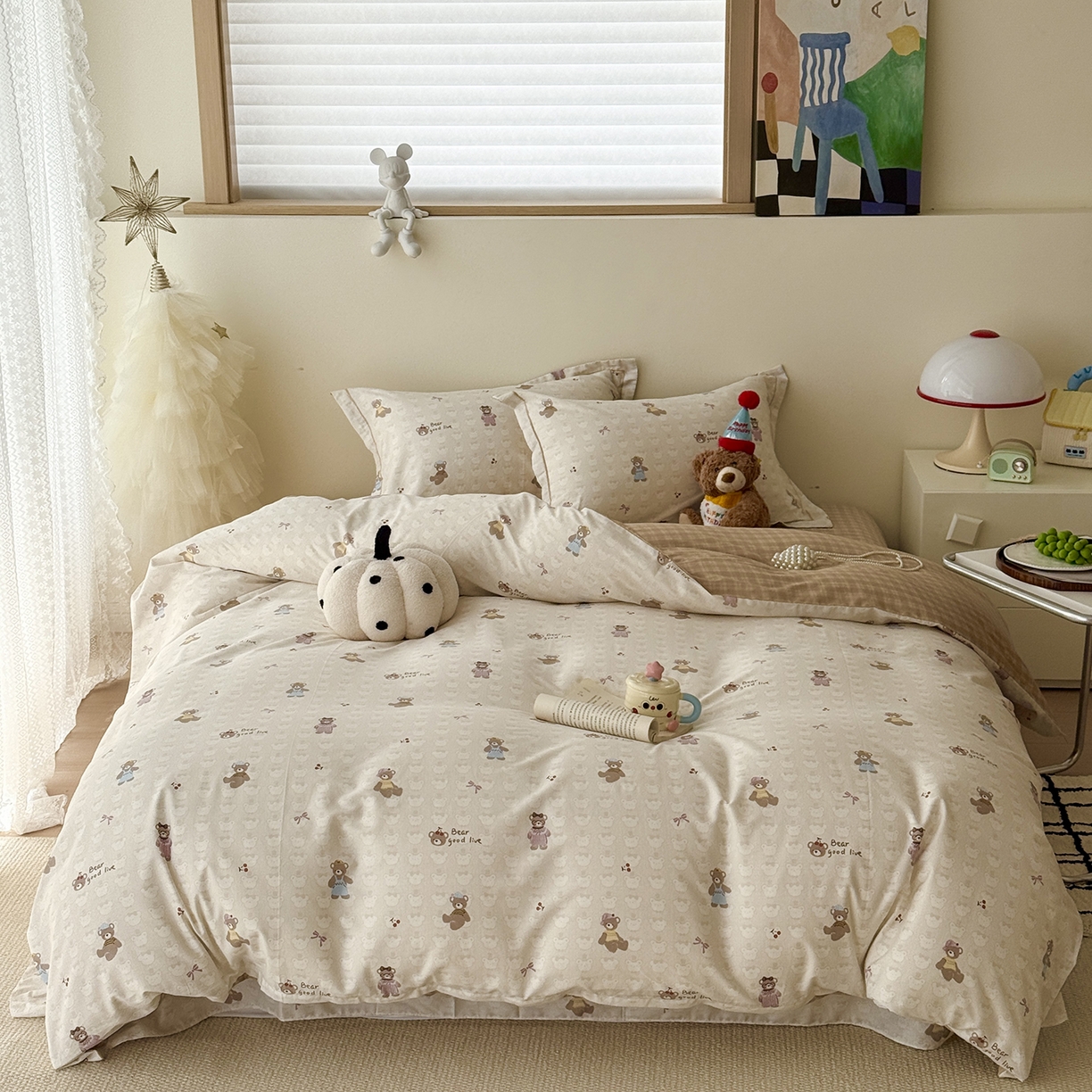 于果 2025新款全棉13070四件套（11） 熊熊漫歌