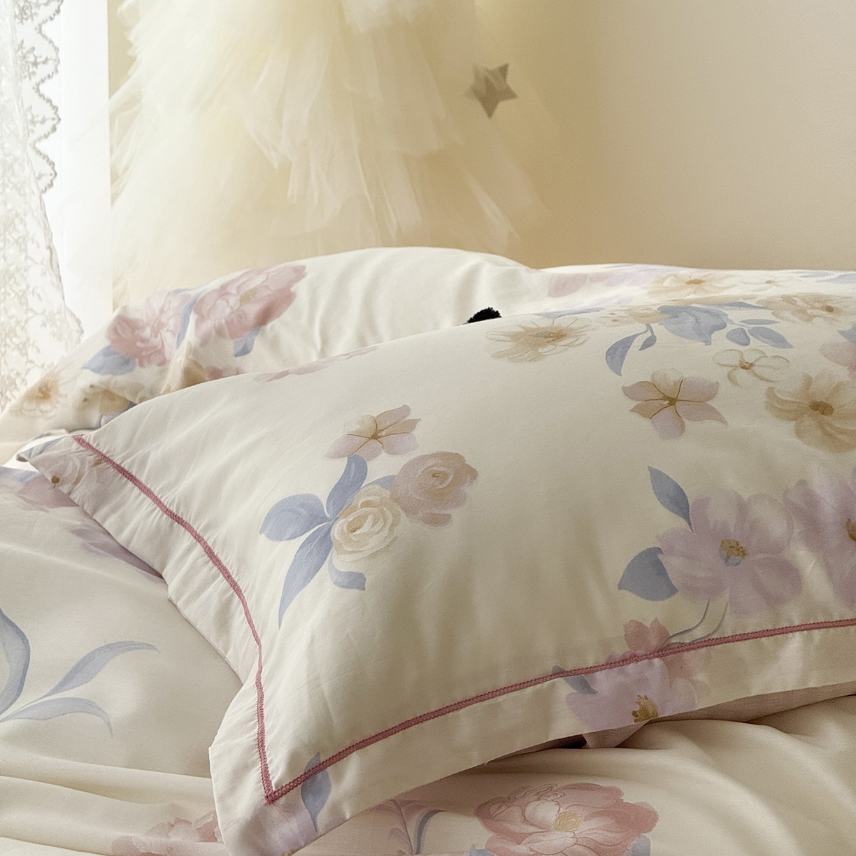 91家纺网 家纺一手货源 找家纺 于果 2025新款全棉13070四件套（11） 兰影-米