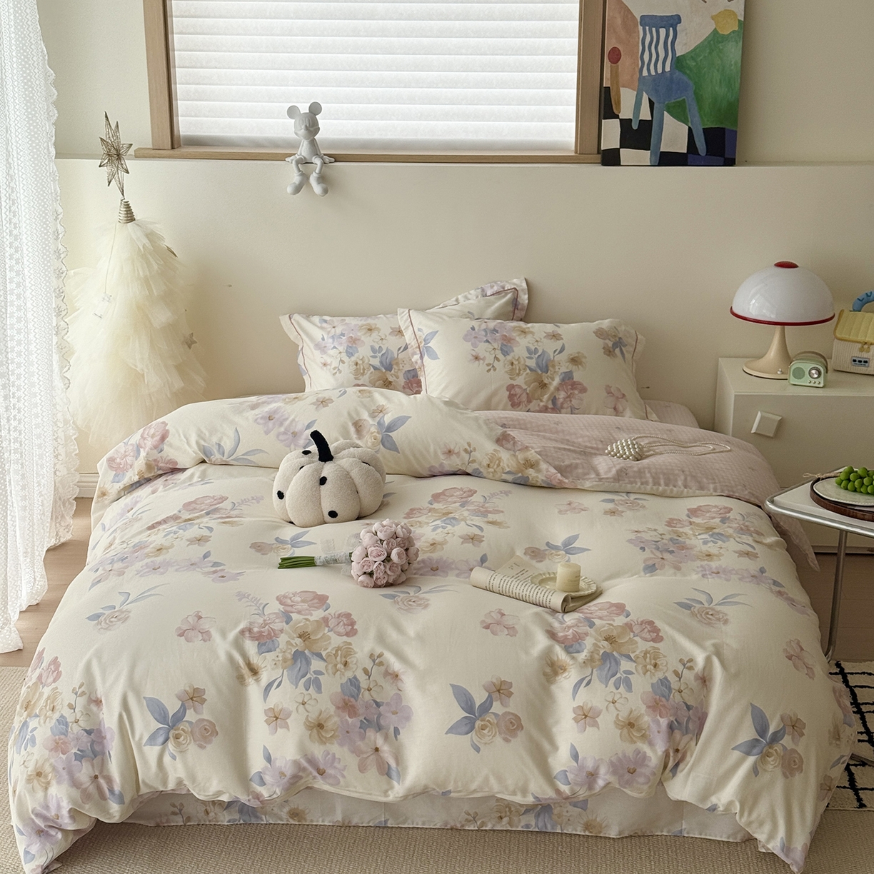 于果 2025新款全棉13070四件套（11） 兰影-米