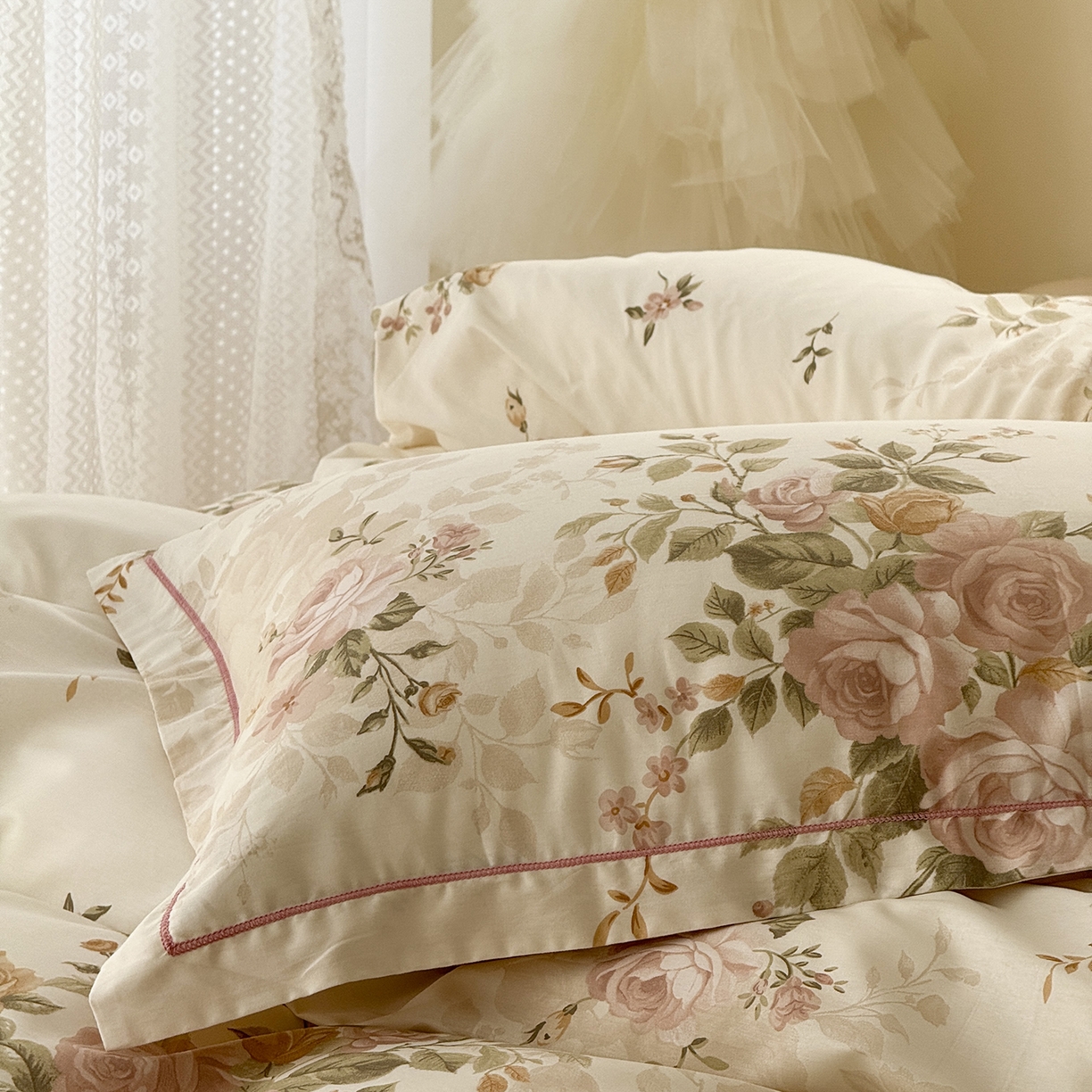 91家纺网 家纺一手货源 找家纺 于果 2025新款全棉13070四件套（11） 曼朵-咖