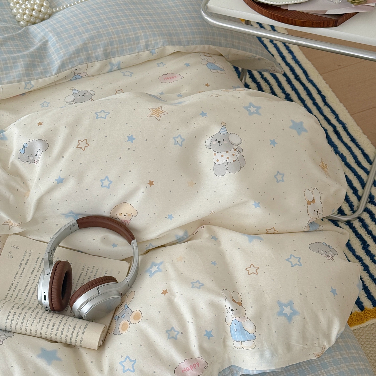 91家纺网 家纺一手货源 找家纺 于果 2025新款全棉13070四件套（11） 星星童话