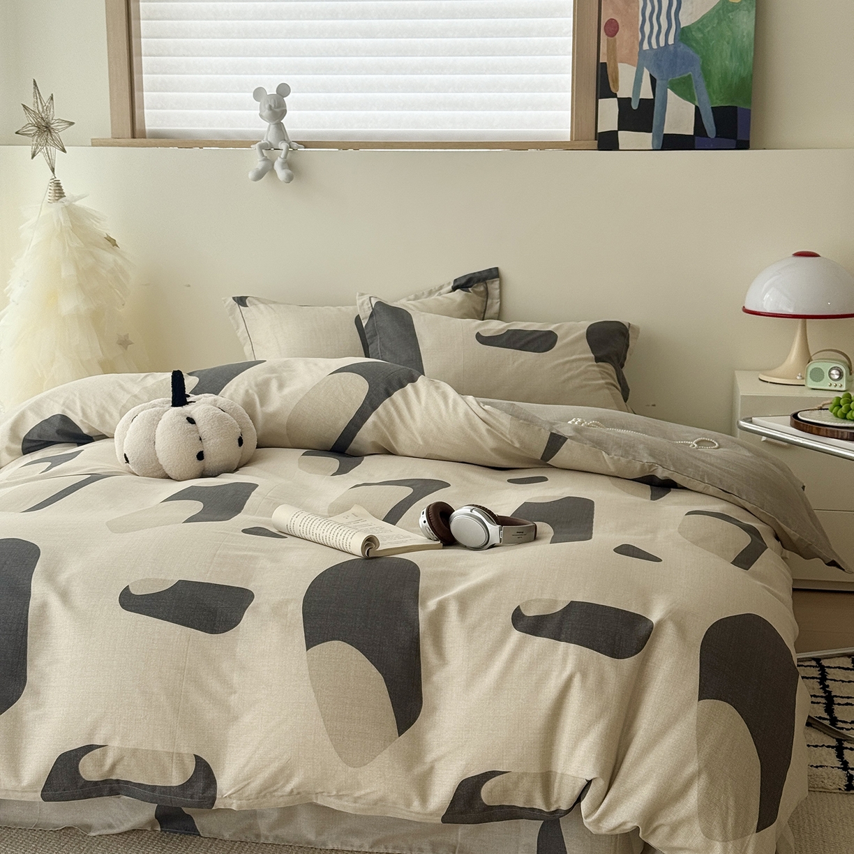 91家纺网 家纺一手货源 找家纺 于果 2025新款全棉13070四件套（11） 理想几何