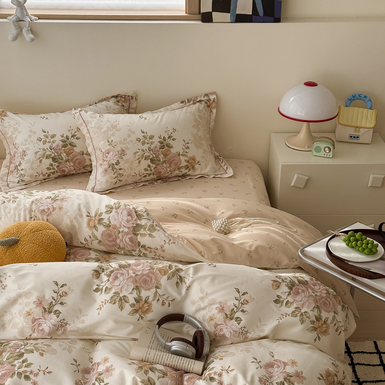 91家纺网 家纺一手货源 找家纺 于果 2025新款全棉13070四件套（11） 曼朵-咖