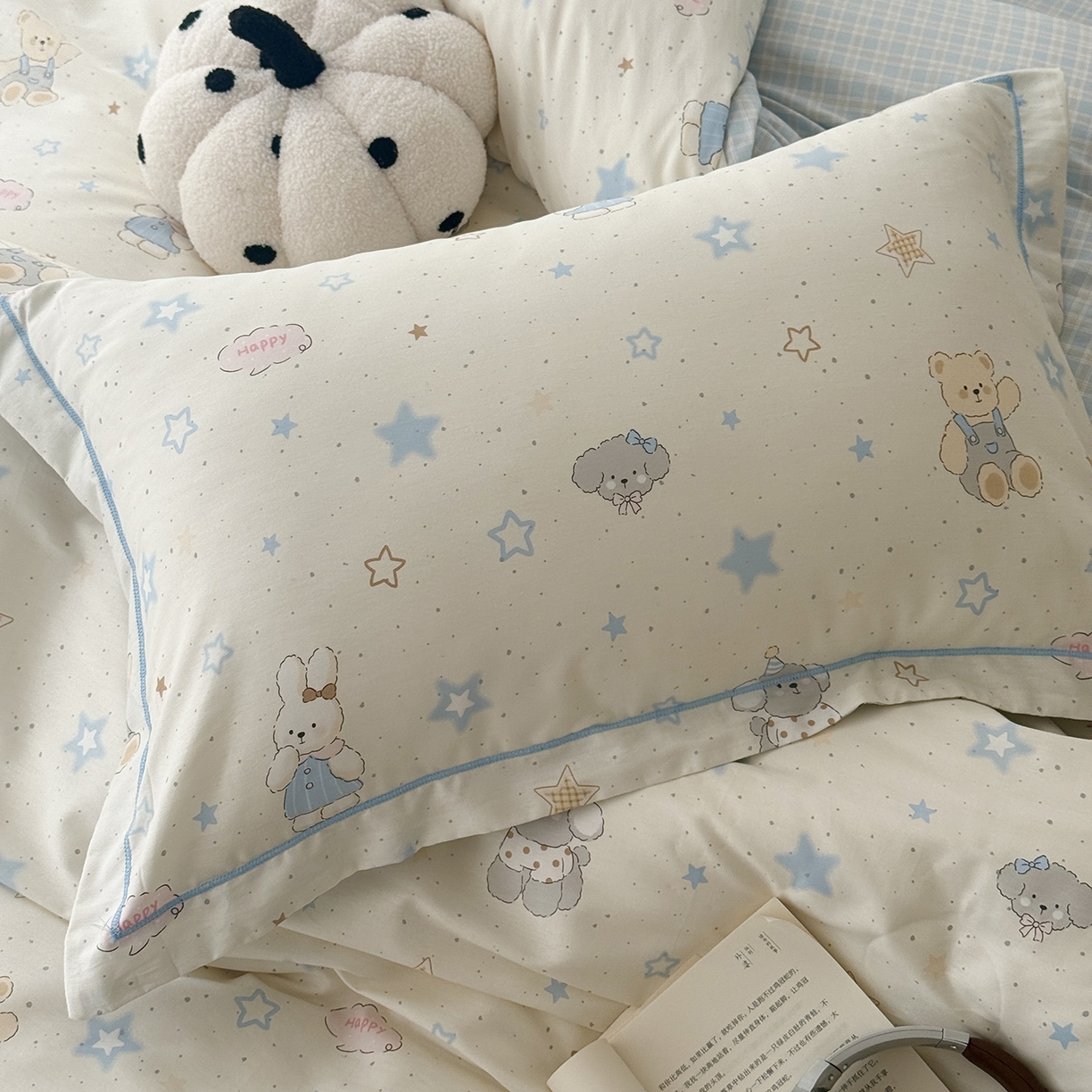 91家纺网 家纺一手货源 找家纺 于果 2025新款全棉13070四件套（11） 星星童话