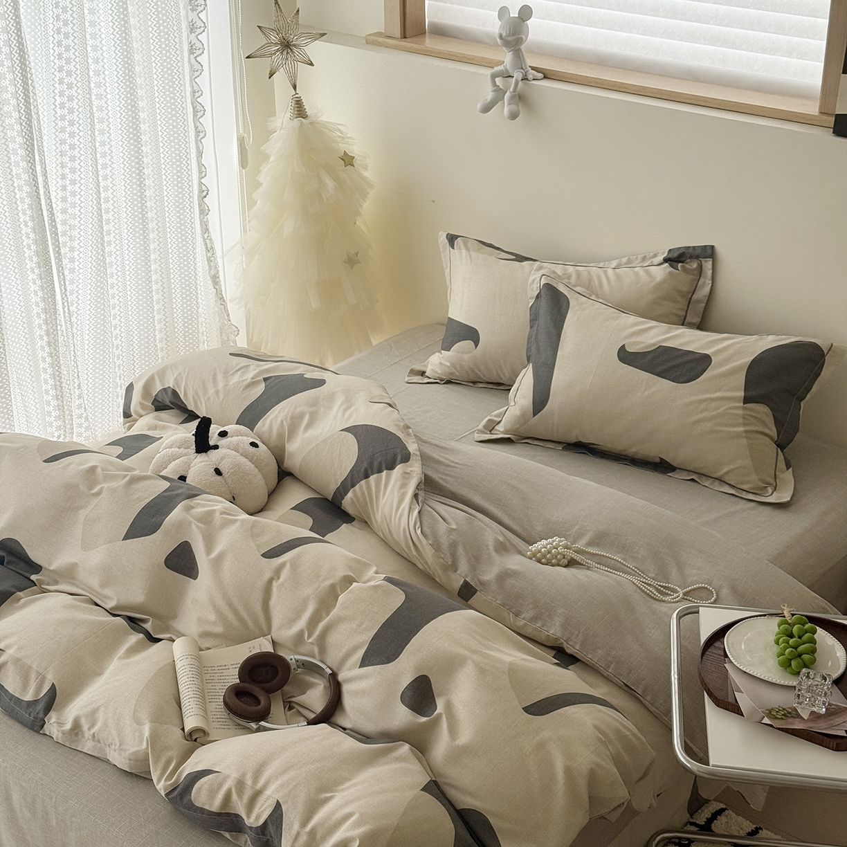 91家纺网 家纺一手货源 找家纺 于果 2025新款全棉13070四件套（11） 理想几何