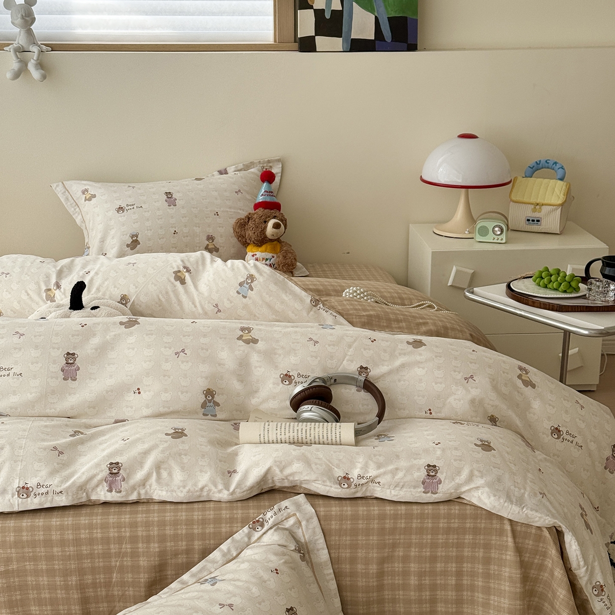 91家纺网 家纺一手货源 找家纺 于果 2025新款全棉13070四件套（11） 熊熊漫歌