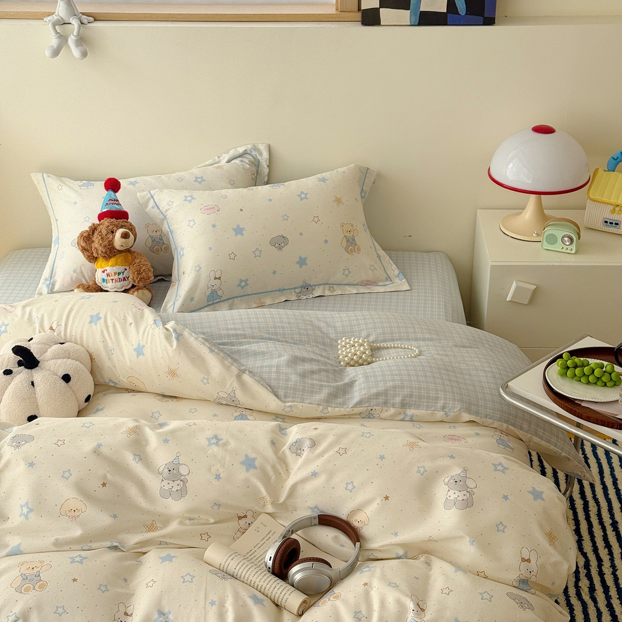 91家纺网 家纺一手货源 找家纺 于果 2025新款全棉13070四件套（11） 星星童话