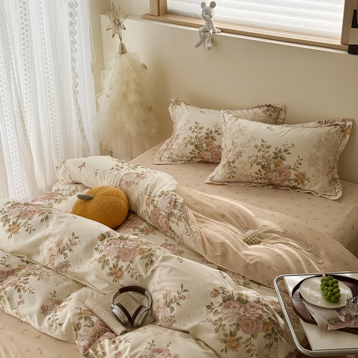 91家纺网 家纺一手货源 找家纺 于果 2025新款全棉13070四件套（11） 曼朵-咖