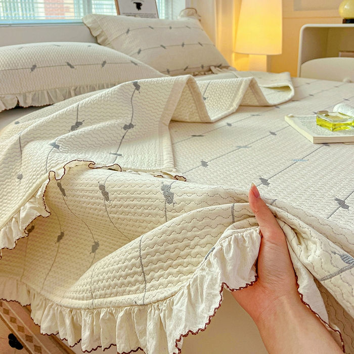 91家纺网 家纺一手货源 找家纺 （总）源舜家纺 2025新款天竹棉麻莱赛尔莫代尔天丝棉爱神比特箭床盖三件套