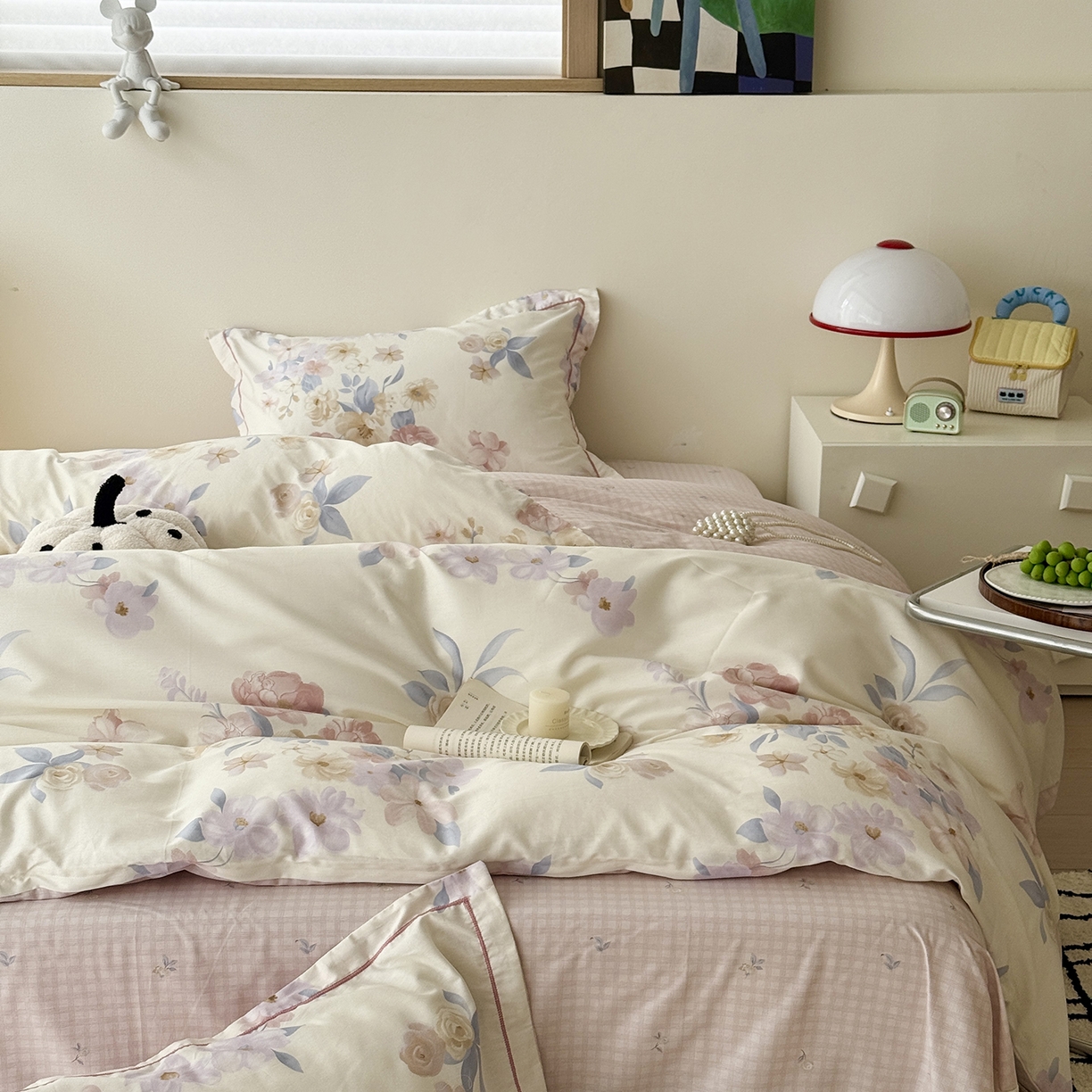 91家纺网 家纺一手货源 找家纺 于果 2025新款全棉13070四件套（11） 兰影-米