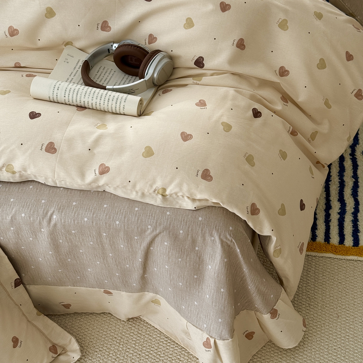 91家纺网 家纺一手货源 找家纺 于果 2025新款全棉13070四件套（11） 心愿