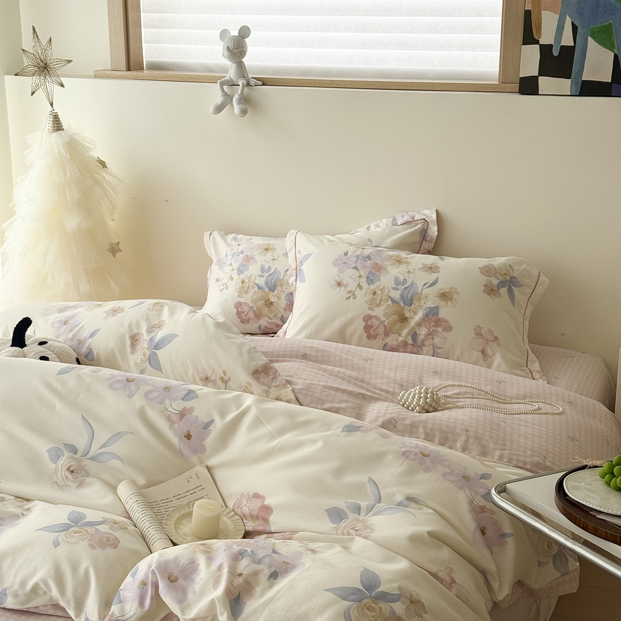 91家纺网 家纺一手货源 找家纺 于果 2025新款全棉13070四件套（11） 兰影-米