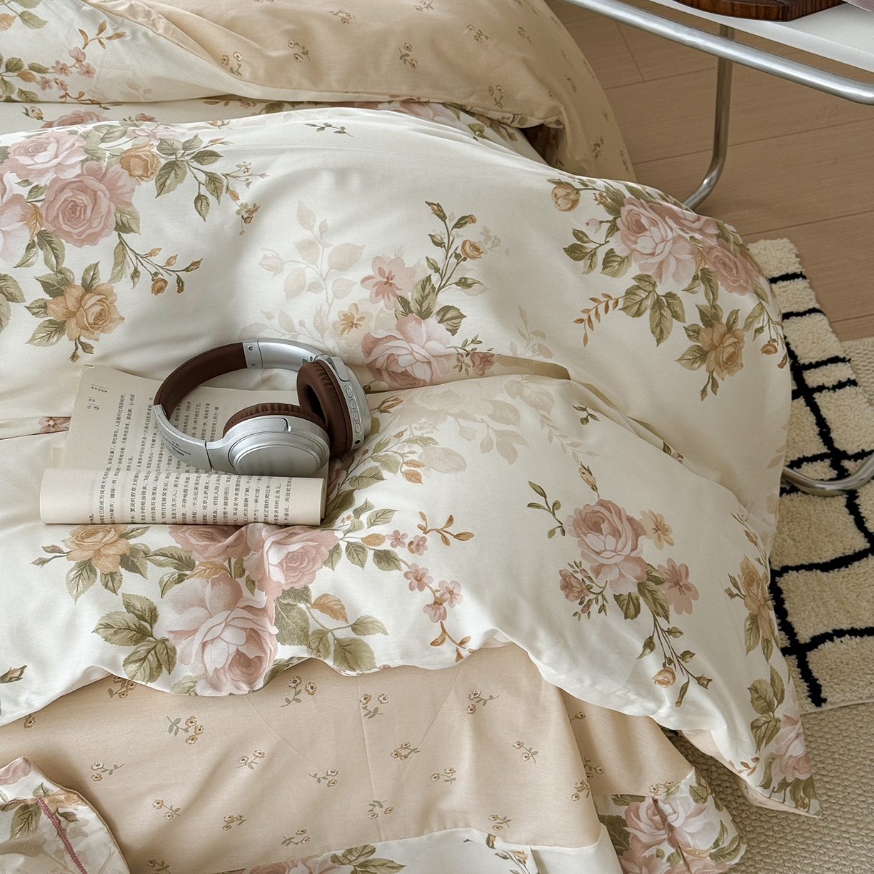 91家纺网 家纺一手货源 找家纺 于果 2025新款全棉13070四件套（11） 曼朵-咖