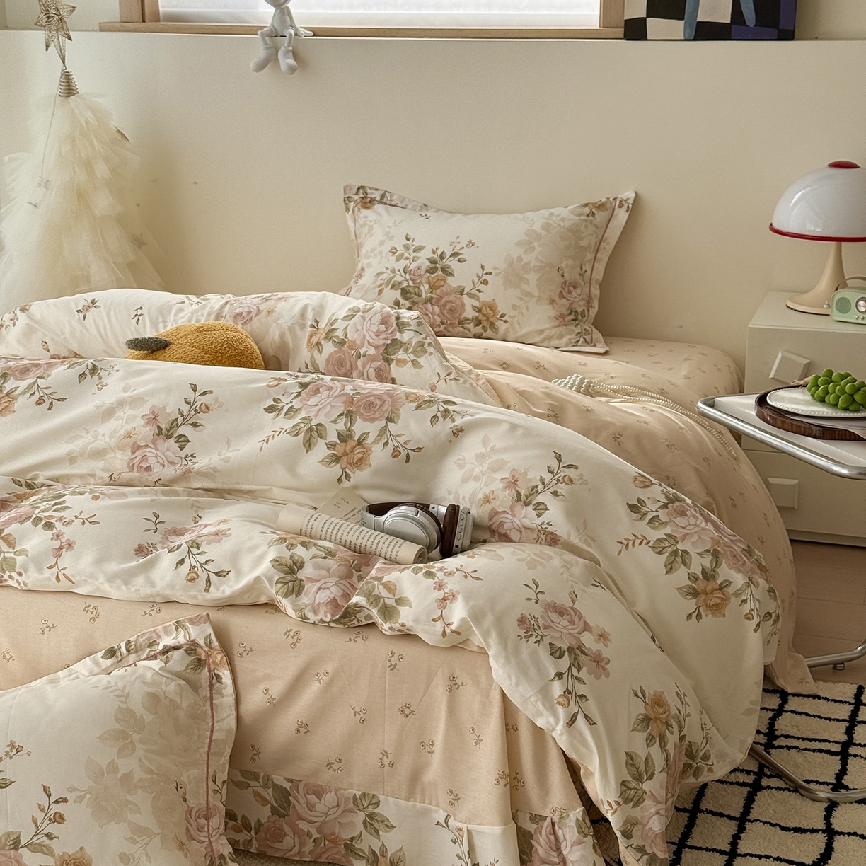 91家纺网 家纺一手货源 找家纺 于果 2025新款全棉13070四件套（11） 曼朵-咖