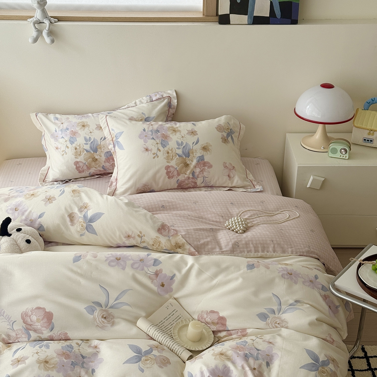 91家纺网 家纺一手货源 找家纺 于果 2025新款全棉13070四件套（11） 兰影-米