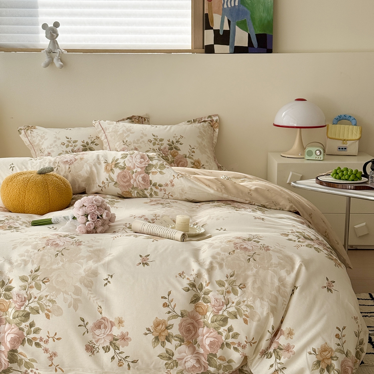 91家纺网 家纺一手货源 找家纺 于果 2025新款全棉13070四件套（11） 曼朵-咖