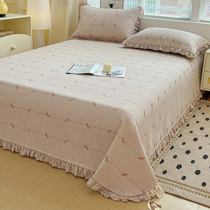 91家纺网 家纺一手货源 找家纺 源舜家纺 2025新款天竹棉麻莱赛尔莫代尔天丝棉爱神比特箭床盖三件套 比特-紫