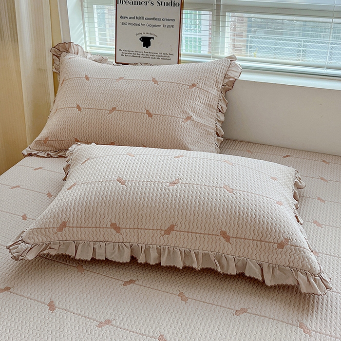 91家纺网 家纺一手货源 找家纺 源舜家纺 2025新款天竹棉麻莱赛尔莫代尔天丝棉爱神比特箭床盖三件套 比特-紫