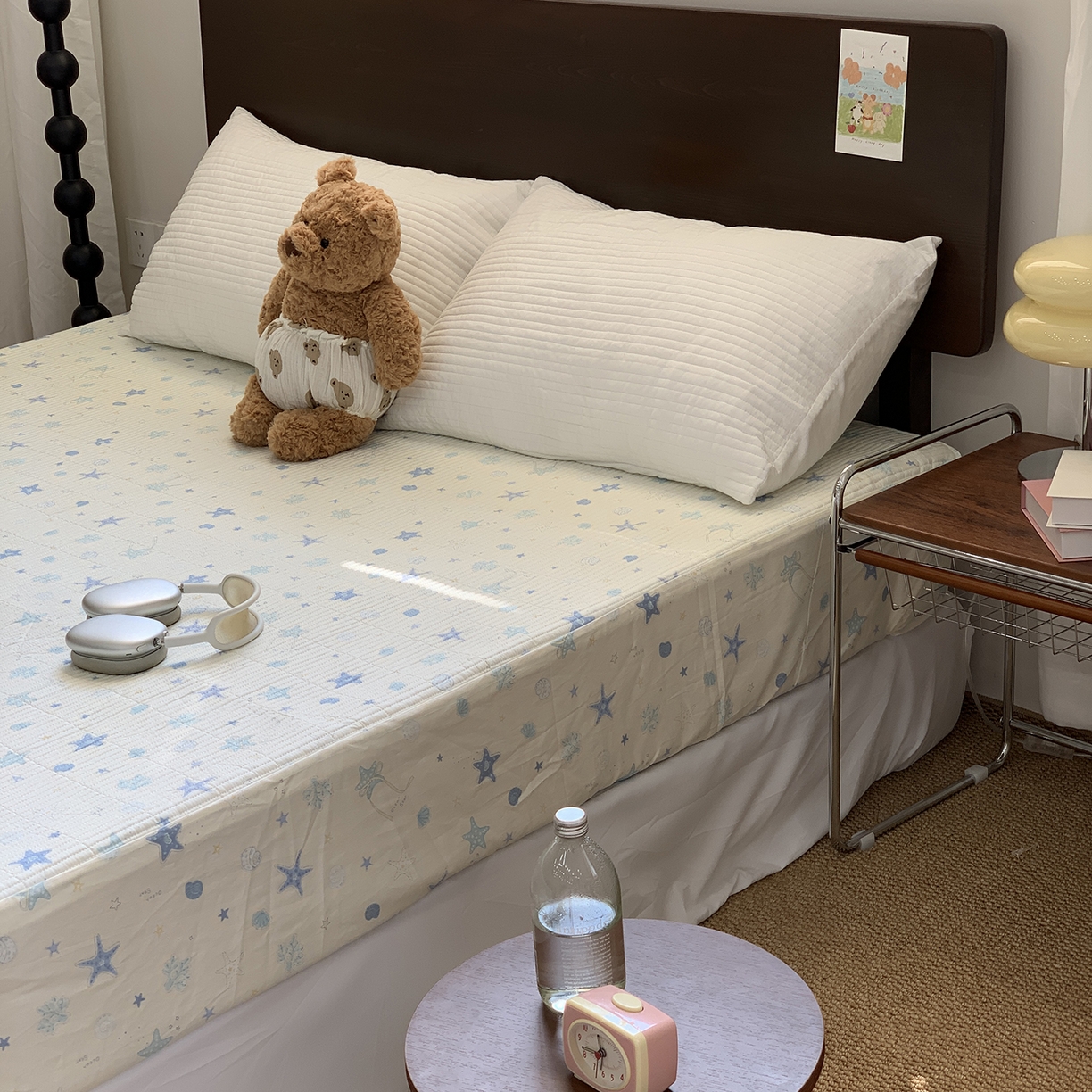 91家纺网 家纺一手货源 找家纺 秘密基地 2025新款全棉单品床笠系列 星星贝壳