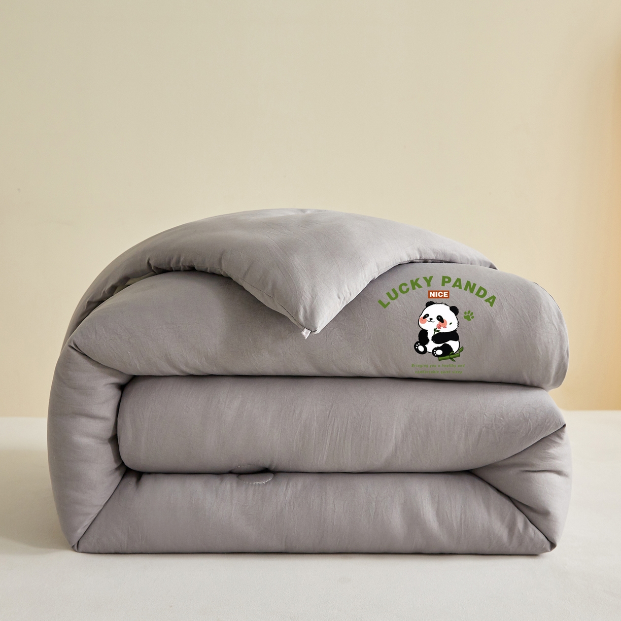 帕芬鸟家纺 2025新款熊猫糯糯被子被芯 熊猫-灰色
