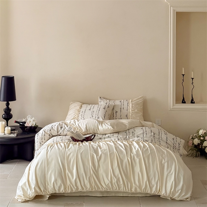 91家纺网 家纺一手货源 找家纺 （总）ONE TWO ONE 121 2025新款100长绒棉四件套-花间集