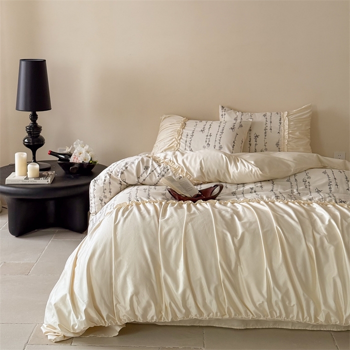 91家纺网 家纺一手货源 找家纺 （总）ONE TWO ONE 121 2025新款100长绒棉四件套-花间集