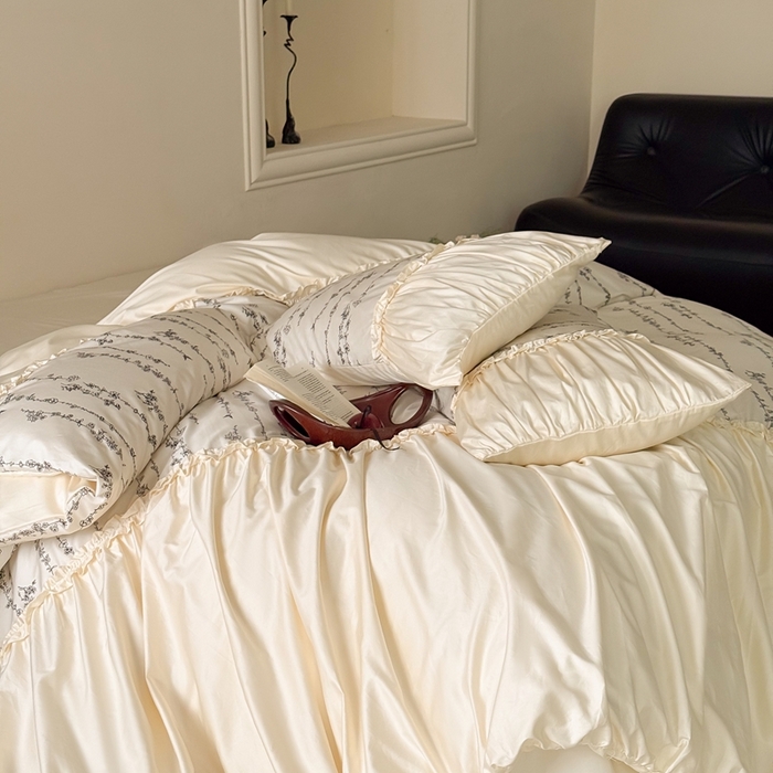 91家纺网 家纺一手货源 找家纺 （总）ONE TWO ONE 121 2025新款100长绒棉四件套-花间集