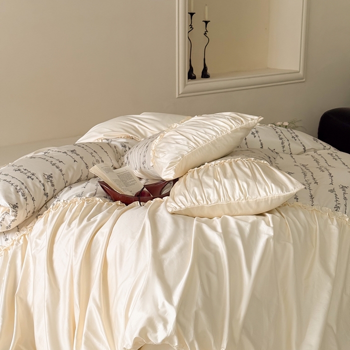 91家纺网 家纺一手货源 找家纺 （总）ONE TWO ONE 121 2025新款100长绒棉四件套-花间集