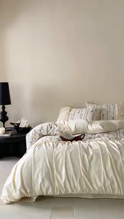 91家纺网 家纺一手货源 找家纺 （总）ONE TWO ONE 121 2025新款100长绒棉四件套-花间集